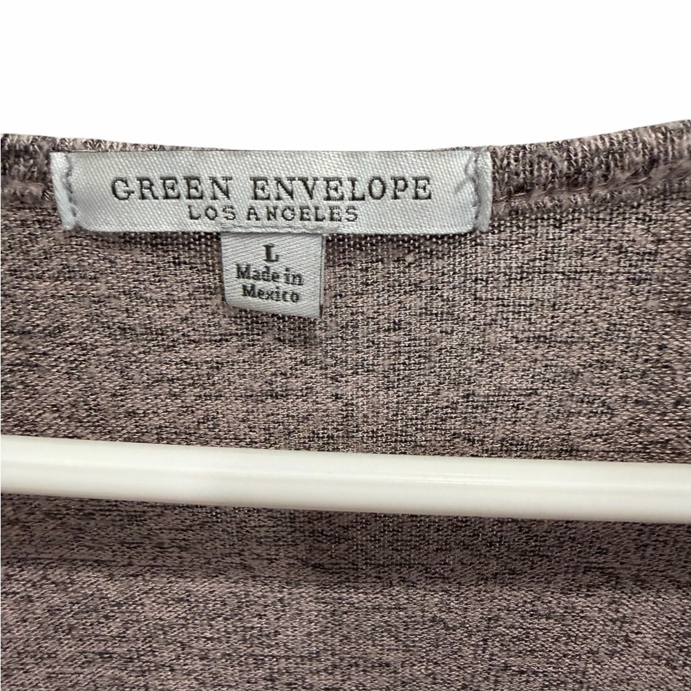 Green Envelope Plush Open-Front Button Cardigan - Mauve Taupe. Used - Picture 2 of 6